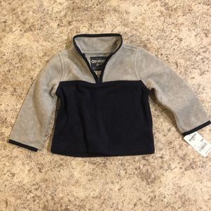 OshKosh 18 month fleece pullover NWT Gray and Blue